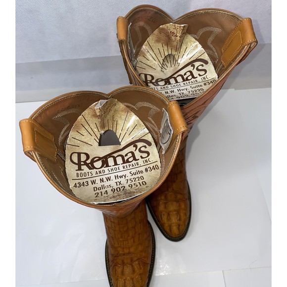 Roma’s Sz 5.5 Custom Exotic Caiman Western Boots - Picture 12 of 12